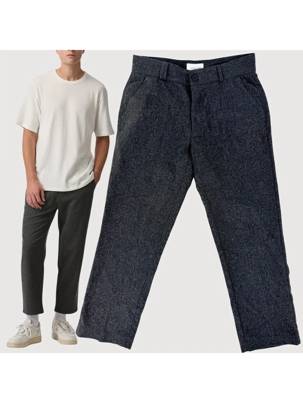 I Love Ugly Kobe Wool Blend Charcoal Pants M
